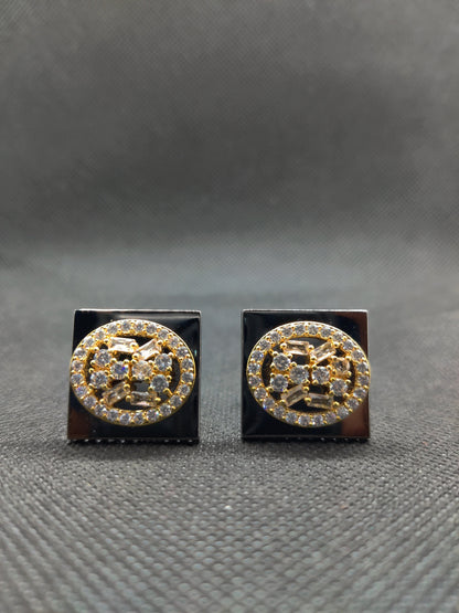 1 CARAT MATEALLIC GOLD CUFFLINKS (004)