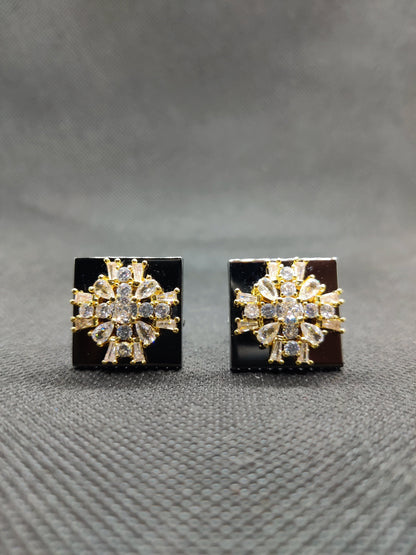 1 CARAT MATEALLIC GOLD CUFFLINKS (009)