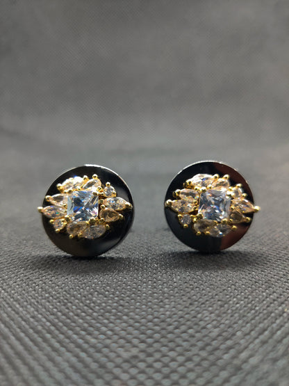 1 CARAT MATEALLIC GOLD CUFFLINKS (008)