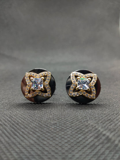 1 CARAT MATEALLIC GOLD CUFFLINKS (003)