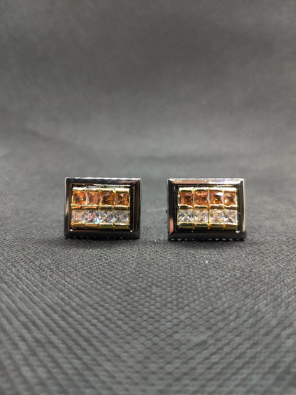 1 CARAT METALLIC GOLD CUFFLINKS (001)